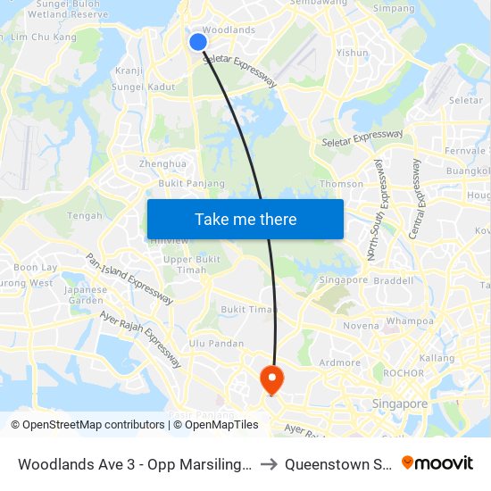 Woodlands Ave 3 - Opp Marsiling Stn (46529) to Queenstown Stadium map