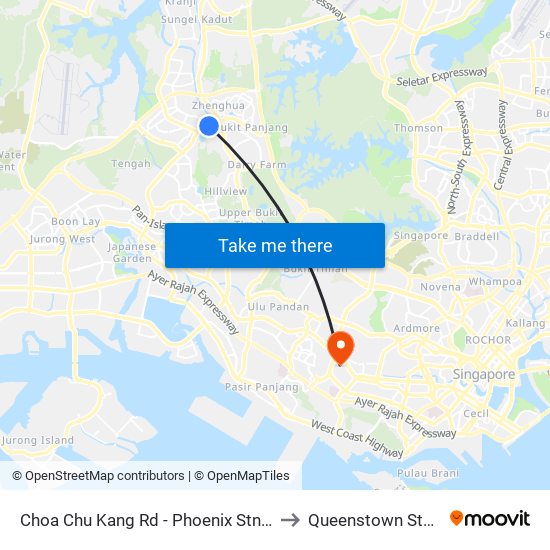 Choa Chu Kang Rd - Phoenix Stn (44141) to Queenstown Stadium map