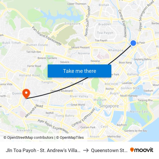 Jln Toa Payoh - St. Andrew's Village (60081) to Queenstown Stadium map