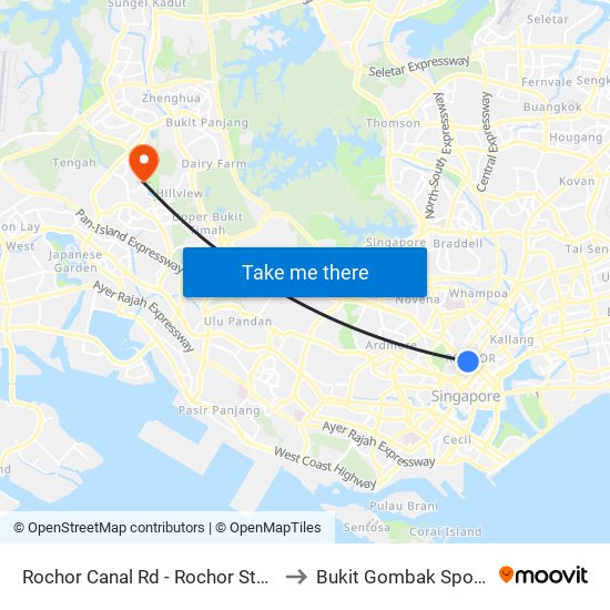 Rochor Canal Rd - Rochor Stn (07531) to Bukit Gombak Sports Hall map