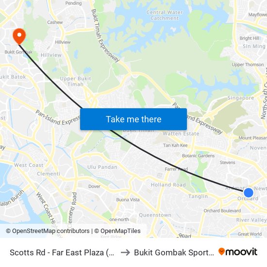 Scotts Rd - Far East Plaza (09219) to Bukit Gombak Sports Hall map