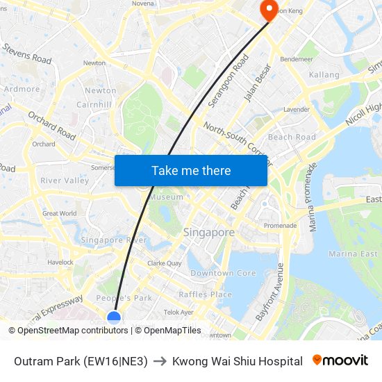 Outram Park (EW16|NE3) to Kwong Wai Shiu Hospital map