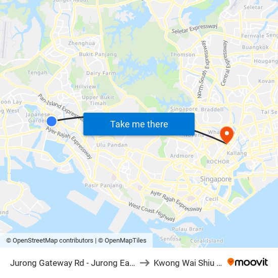 Jurong Gateway Rd - Jurong East Int (28009) to Kwong Wai Shiu Hospital map