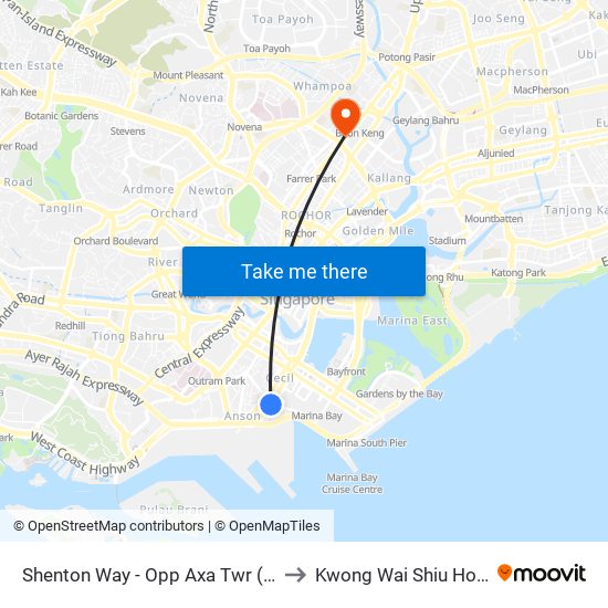 Shenton Way - Opp Axa Twr (03217) to Kwong Wai Shiu Hospital map