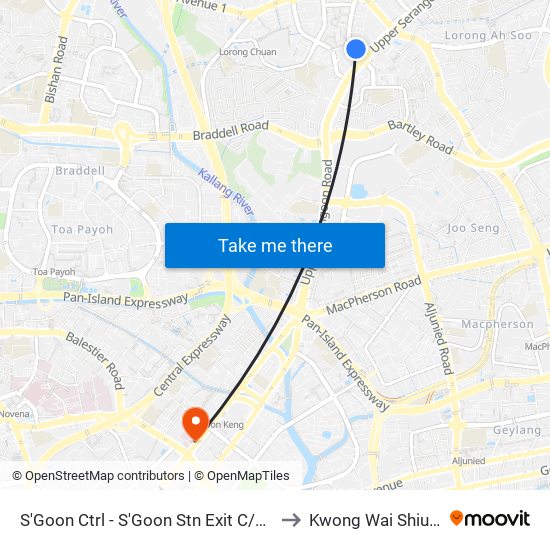 S'Goon Ctrl - S'Goon Stn Exit C/Blk 201 (66359) to Kwong Wai Shiu Hospital map