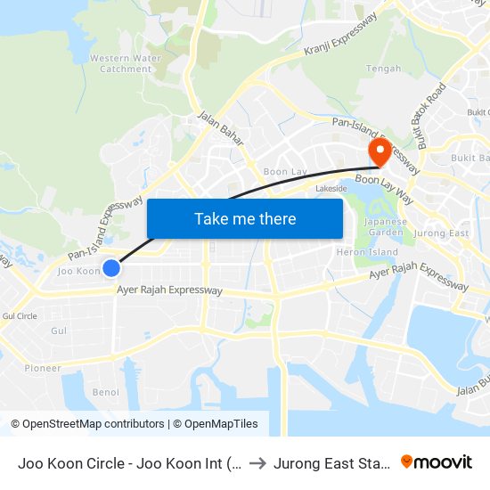 Joo Koon Circle - Joo Koon Int (24009) to Jurong East Stadium map