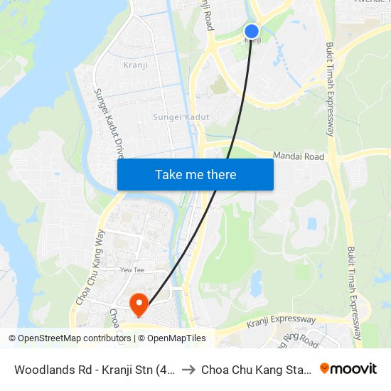 Woodlands Rd - Kranji Stn (45139) to Choa Chu Kang Stadium map