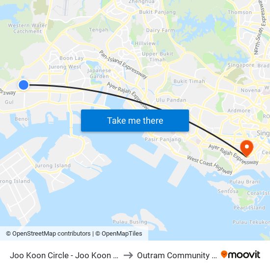 Joo Koon Circle - Joo Koon Int (24009) to Outram Community Hospital map