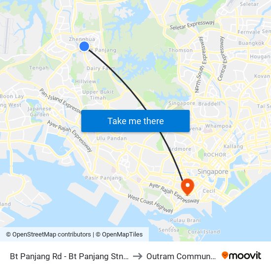 Bt Panjang Rd - Bt Panjang Stn/Blk 604 (44251) to Outram Community Hospital map