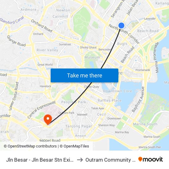 Jln Besar - Jln Besar Stn Exit A (07529) to Outram Community Hospital map