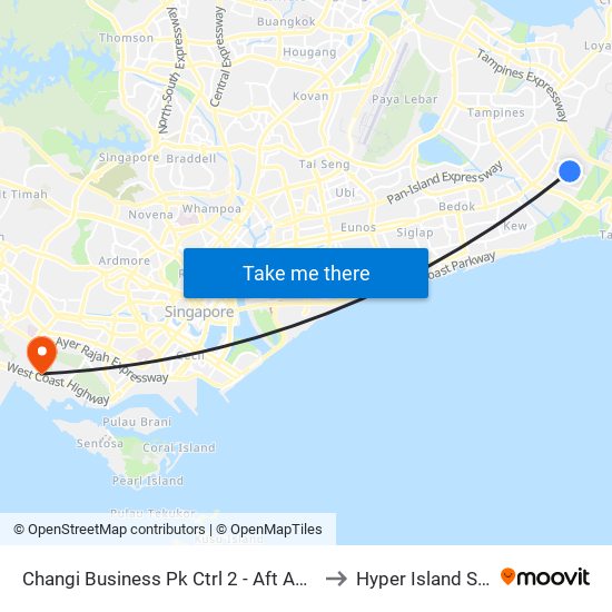 Changi Business Pk Ctrl 2 - Aft Akzonobel (96361) to Hyper Island Singapore map