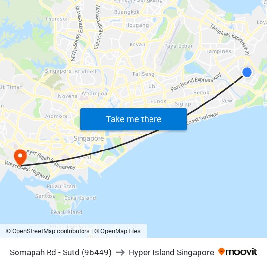 Somapah Rd - Sutd (96449) to Hyper Island Singapore map