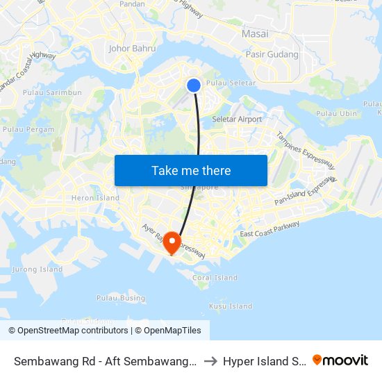 Sembawang Rd - Aft Sembawang Shop Ctr (58019) to Hyper Island Singapore map