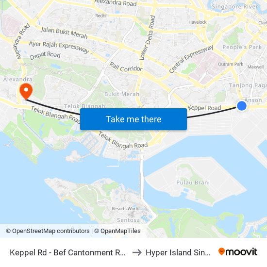 Keppel Rd - Bef Cantonment Rd (05641) to Hyper Island Singapore map