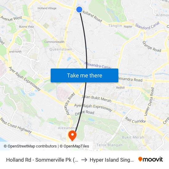 Holland Rd - Sommerville Pk (11229) to Hyper Island Singapore map