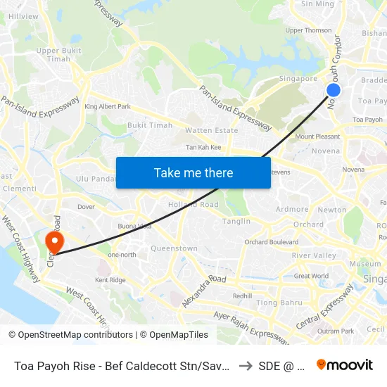 Toa Payoh Rise - Bef Caldecott Stn/Savh (52241) to SDE @ NUS map