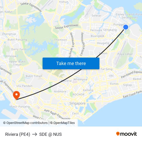 Riviera (PE4) to SDE @ NUS map