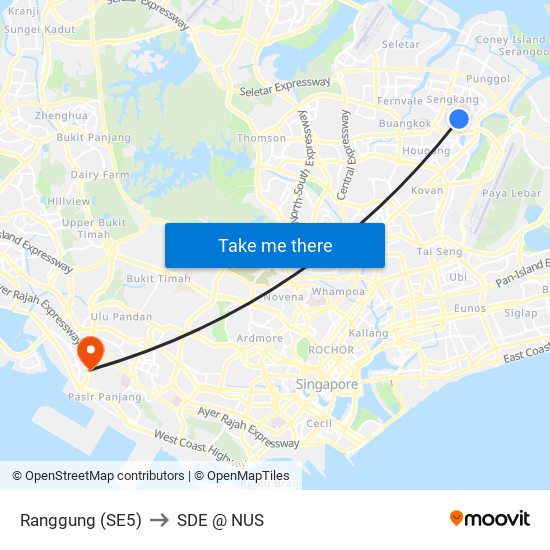 Ranggung (SE5) to SDE @ NUS map