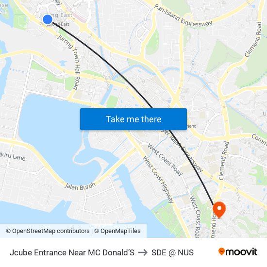 Jcube Entrance Near MC Donald’S to SDE @ NUS map