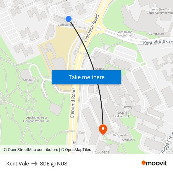 Kent Vale to SDE @ NUS map