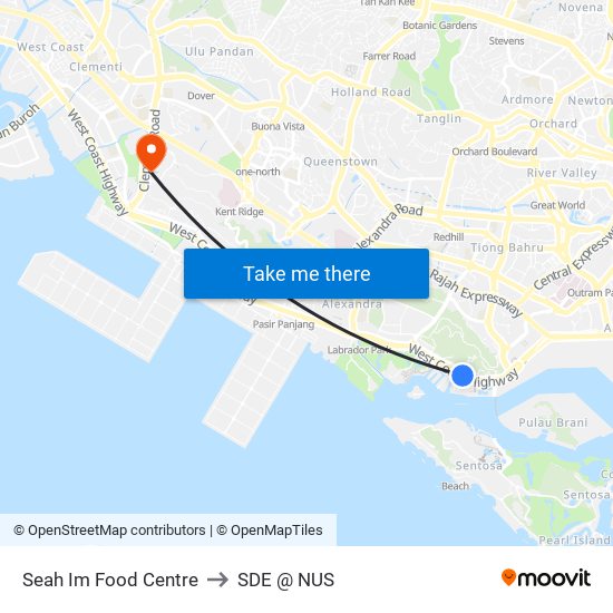 Seah Im Food Centre to SDE @ NUS map