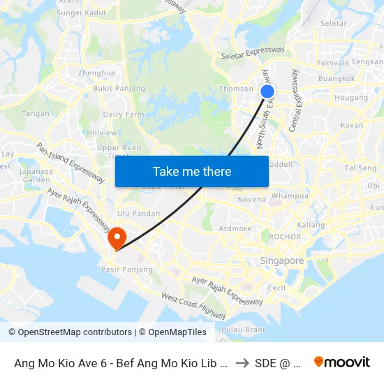 Ang Mo Kio Ave 6 - Bef Ang Mo Kio Lib (54059) to SDE @ NUS map