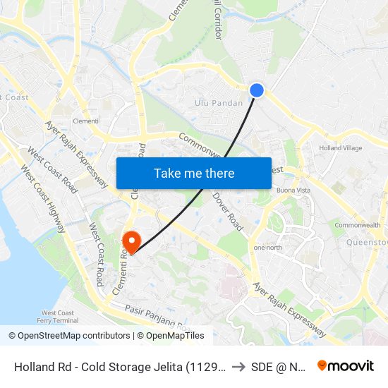 Holland Rd - Cold Storage Jelita (11291) to SDE @ NUS map