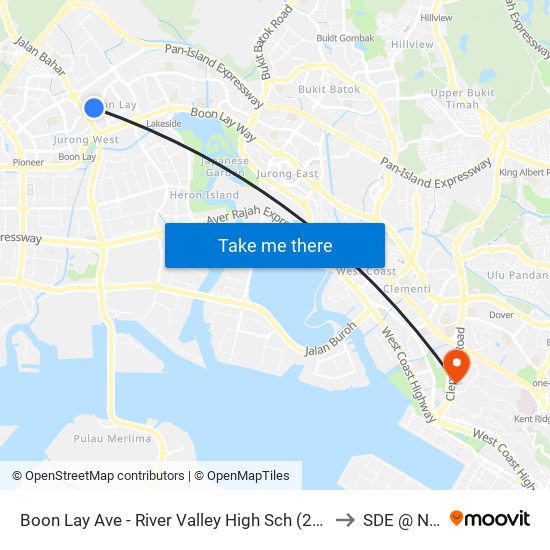 Boon Lay Ave - River Valley High Sch (21391) to SDE @ NUS map
