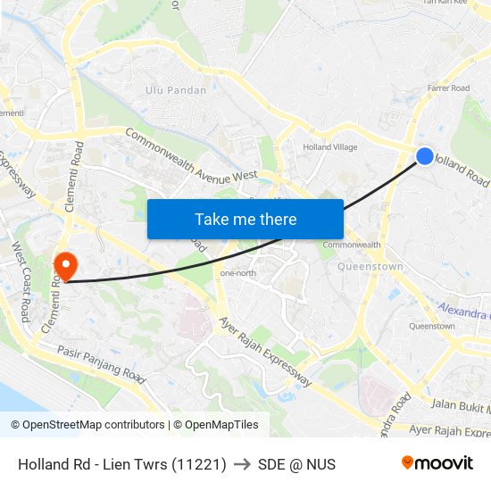 Holland Rd - Lien Twrs (11221) to SDE @ NUS map