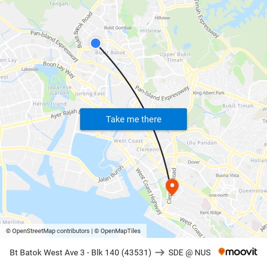 Bt Batok West Ave 3 - Blk 140 (43531) to SDE @ NUS map