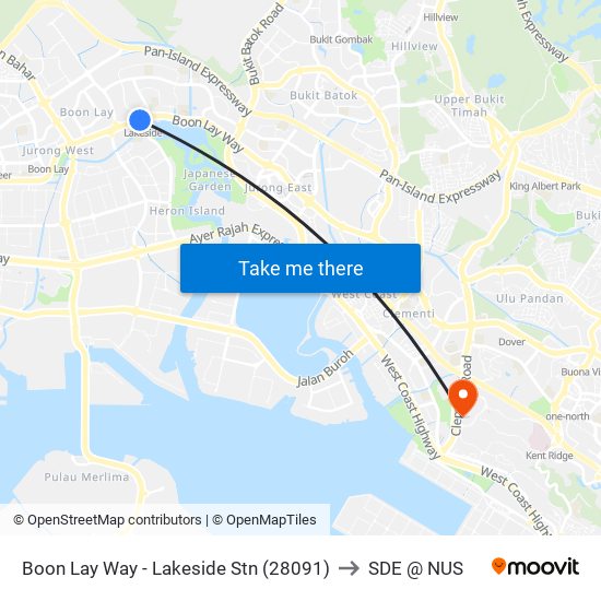 Boon Lay Way - Lakeside Stn (28091) to SDE @ NUS map