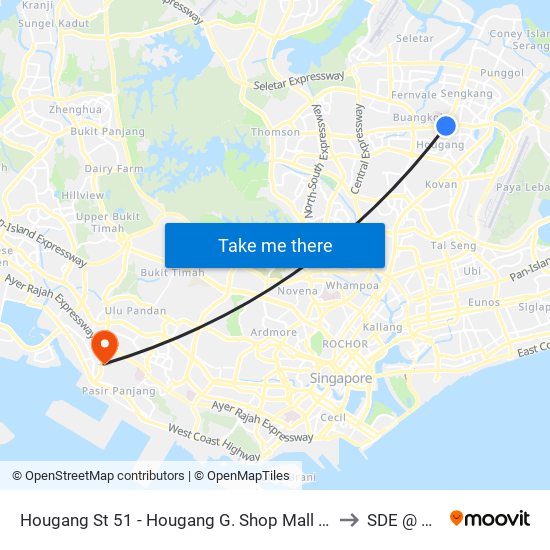 Hougang St 51 - Hougang G. Shop Mall (64441) to SDE @ NUS map
