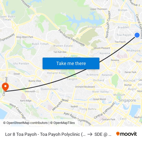 Lor 8 Toa Payoh - Toa Payoh Polyclinic (52481) to SDE @ NUS map