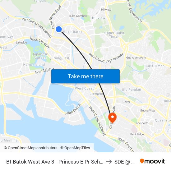 Bt Batok West Ave 3 - Princess E Pr Sch (43341) to SDE @ NUS map