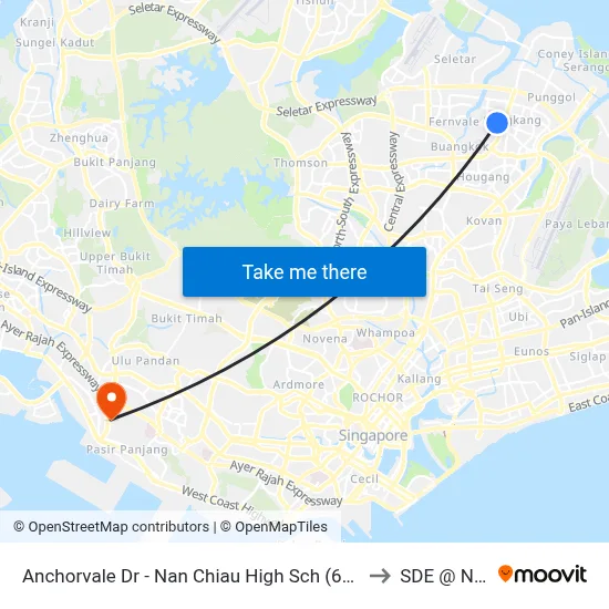 Anchorvale Dr - Nan Chiau High Sch (67359) to SDE @ NUS map