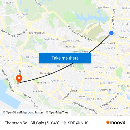 Thomson Rd - Slf Cplx (51049) to SDE @ NUS map