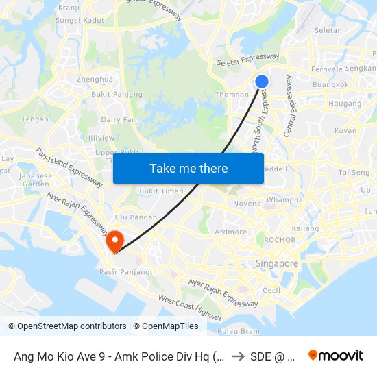 Ang Mo Kio Ave 9 - Amk Police Div Hq (55301) to SDE @ NUS map