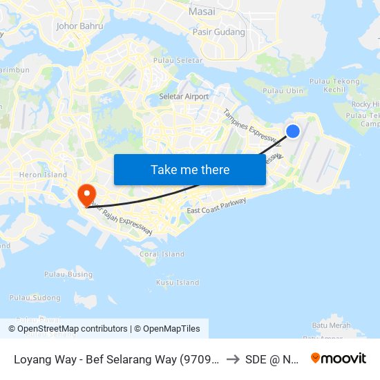 Loyang Way - Bef Selarang Way (97091) to SDE @ NUS map