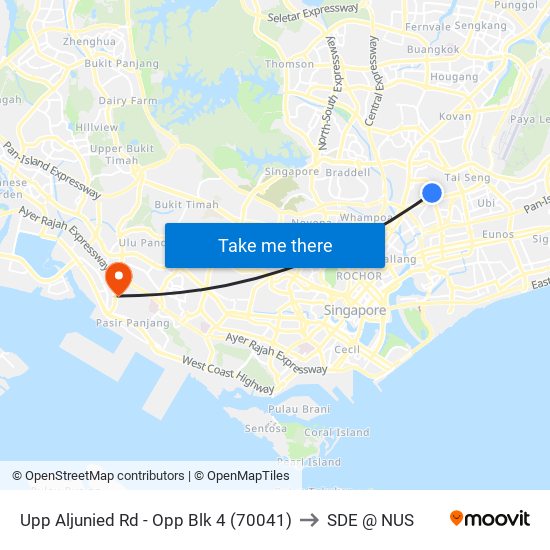 Upp Aljunied Rd - Opp Blk 4 (70041) to SDE @ NUS map