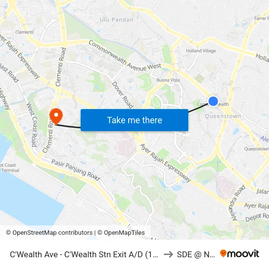 C'Wealth Ave - C'Wealth Stn Exit A/D (11161) to SDE @ NUS map