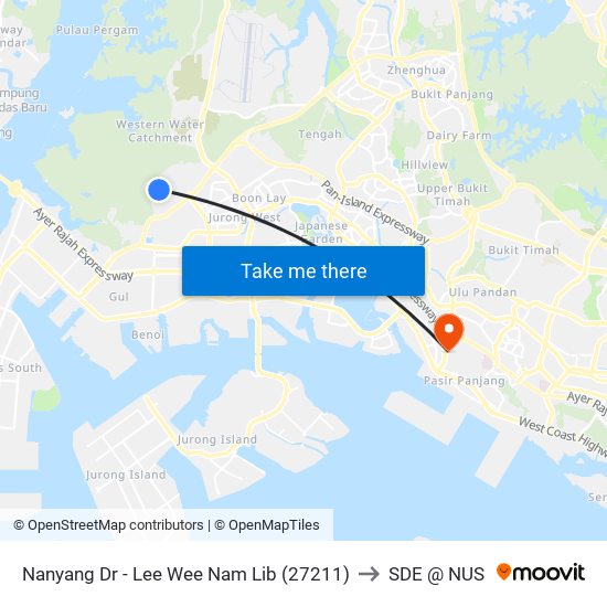 Nanyang Dr - Lee Wee Nam Lib (27211) to SDE @ NUS map