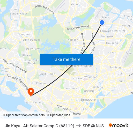 Jln Kayu - Aft Seletar Camp G (68119) to SDE @ NUS map