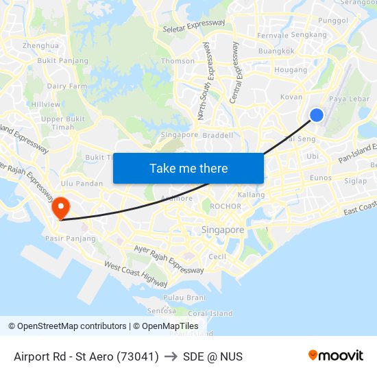 Airport Rd - St Aero (73041) to SDE @ NUS map