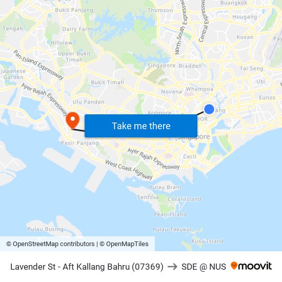 Lavender St - Aft Kallang Bahru (07369) to SDE @ NUS map