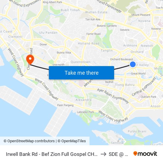 Irwell Bank Rd - Bef Zion Full Gospel CH (13159) to SDE @ NUS map