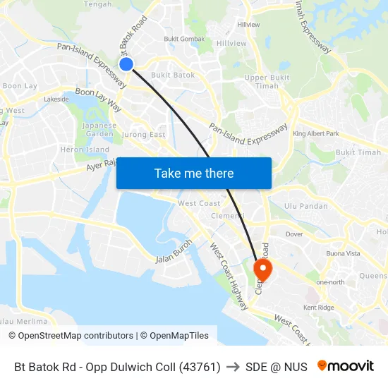 Bt Batok Rd - Opp Dulwich Coll (43761) to SDE @ NUS map