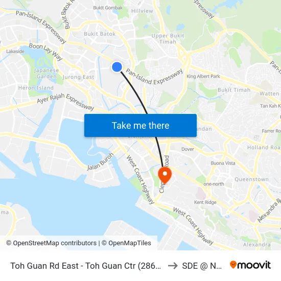 Toh Guan Rd East - Toh Guan Ctr (28681) to SDE @ NUS map