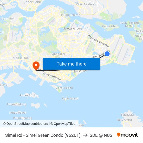 Simei Rd - Simei Green Condo (96201) to SDE @ NUS map