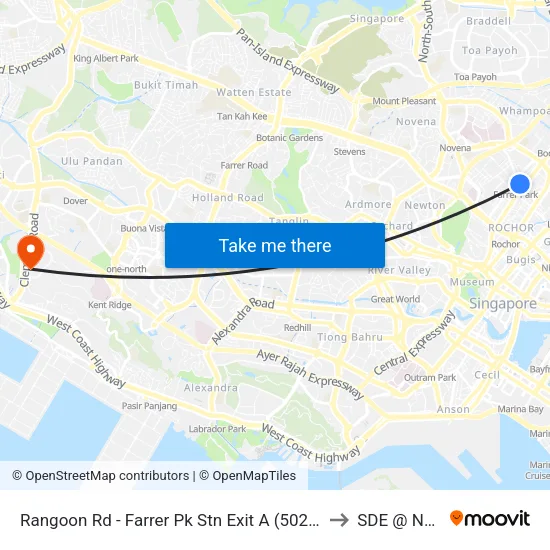 Rangoon Rd - Farrer Pk Stn Exit A (50251) to SDE @ NUS map