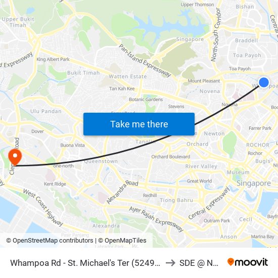 Whampoa Rd - St. Michael's Ter (52499) to SDE @ NUS map